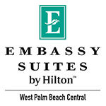 Embassy Suites by Hilton West Palm Beach Central logo with green E.