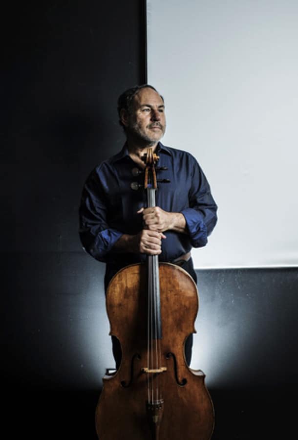 Cellist Gary Hoffman Standing with Cello