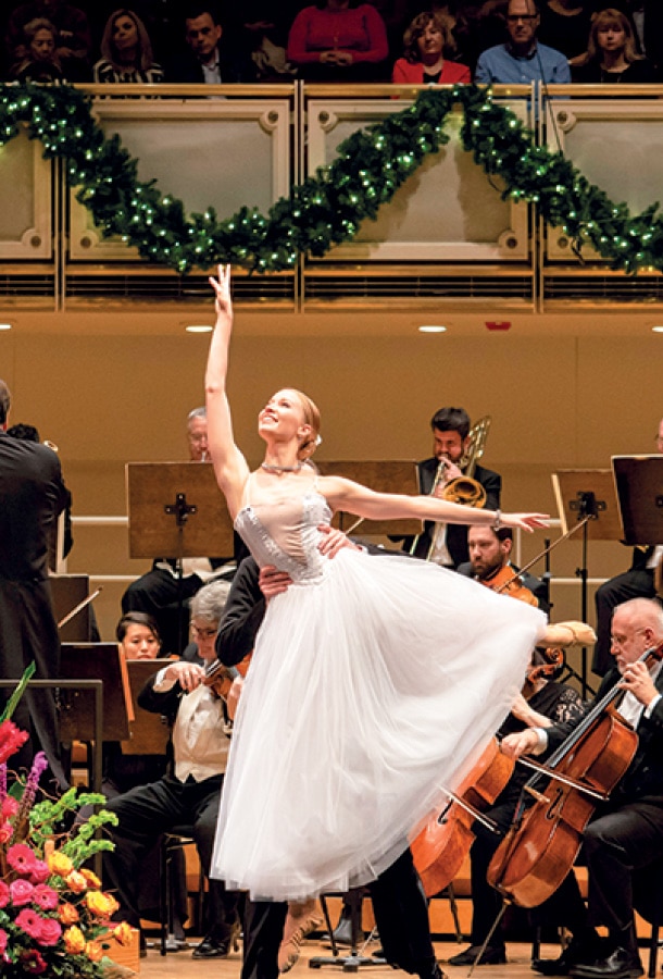 Girl in white dress dancing