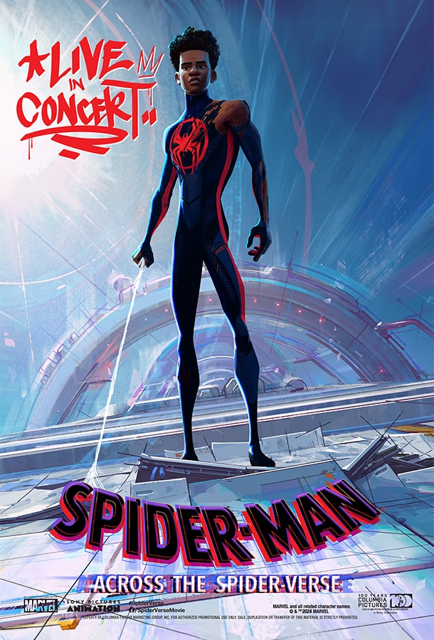 SPIDERMAN LIVE IN CONCERT ACROSS THE SPIDER-VERSE POSTER ARTWORK