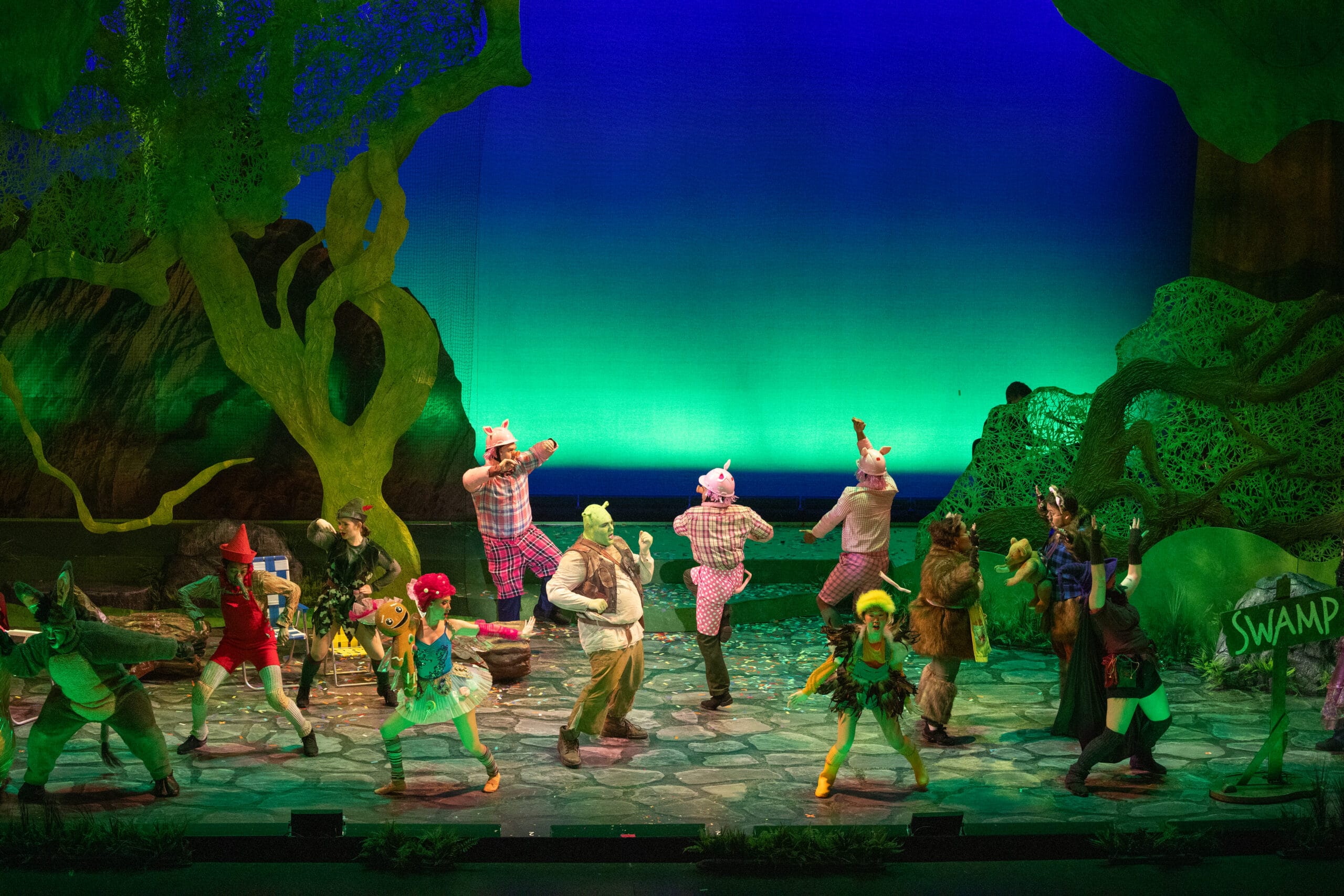 The Company of Shrek The Musical (Credit cyorkphoto)