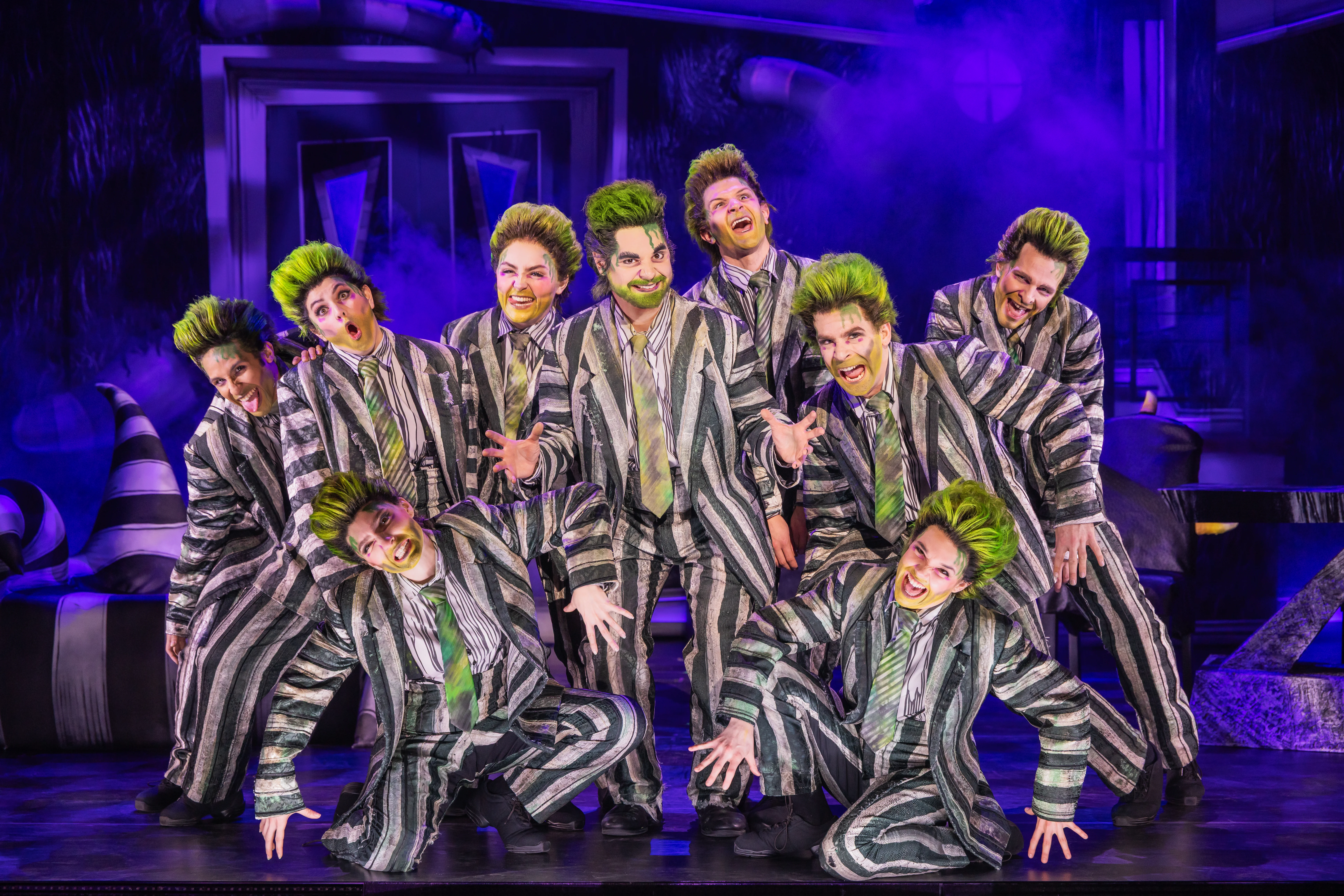 Beetlejuices all in a close up pose.