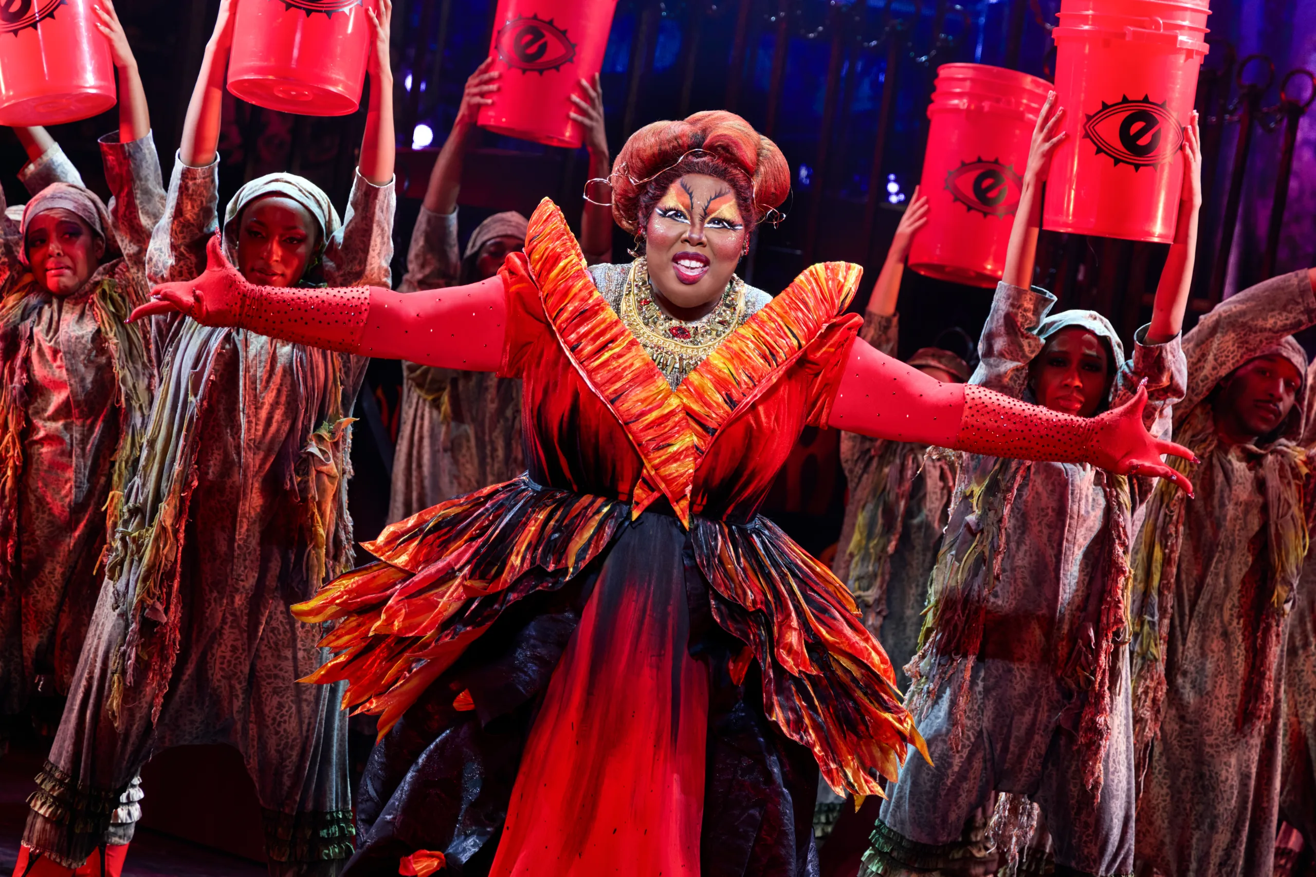 Kyla Jade as Evillene and the ensemble of The Wiz in the North American Tour of THE WIZ. Photo by Jeremy Daniel