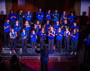 Photo of a choir performing.
