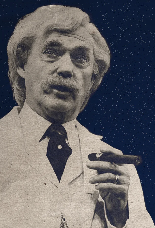 Photo of Richard Thomas as Mark Twain.