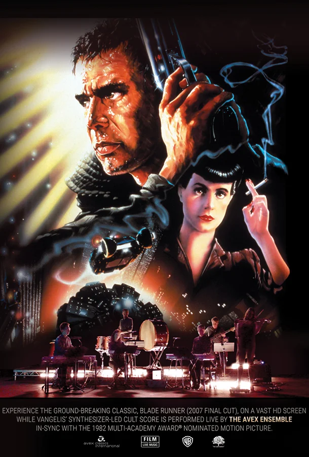 Blade Runner Live concert featuring cinematic visuals and an onstage ensemble performing the iconic score.