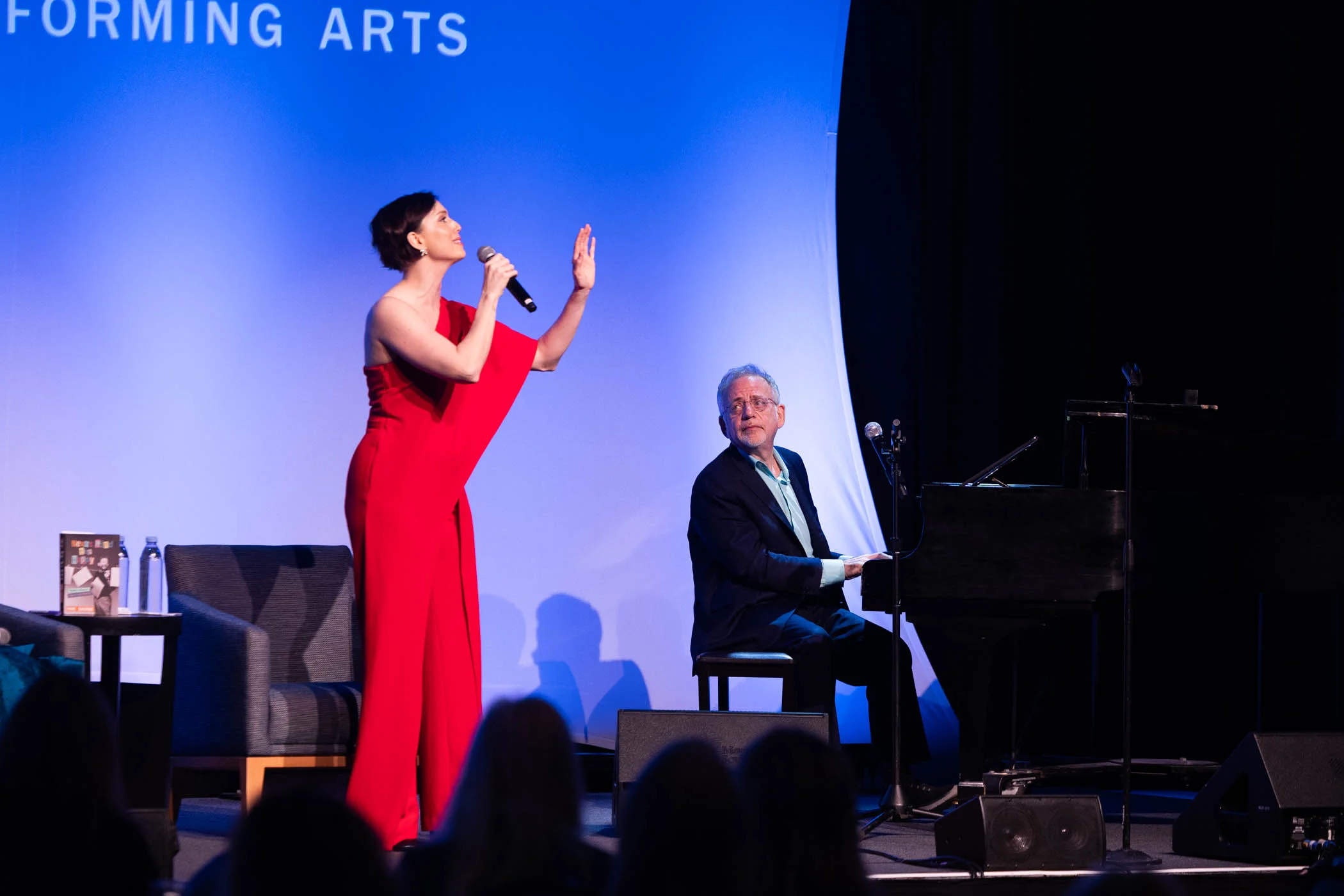 Gail Bennett performing with Marc Shaiman