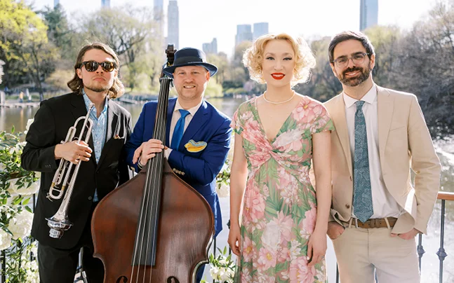 Allyson Briggs with her band members.