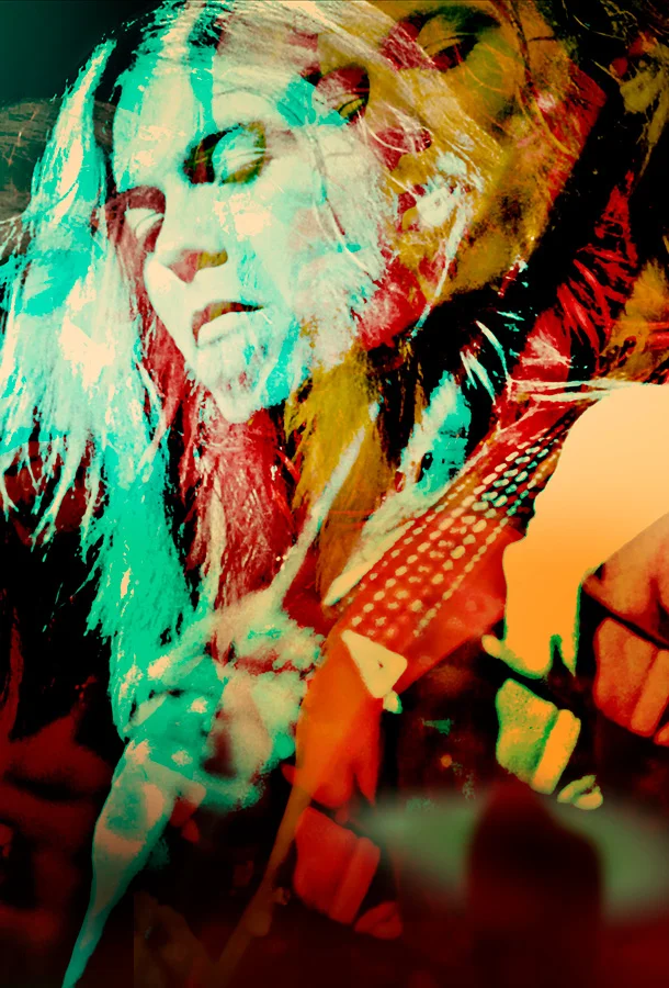 Gregg Allman photo with guitar